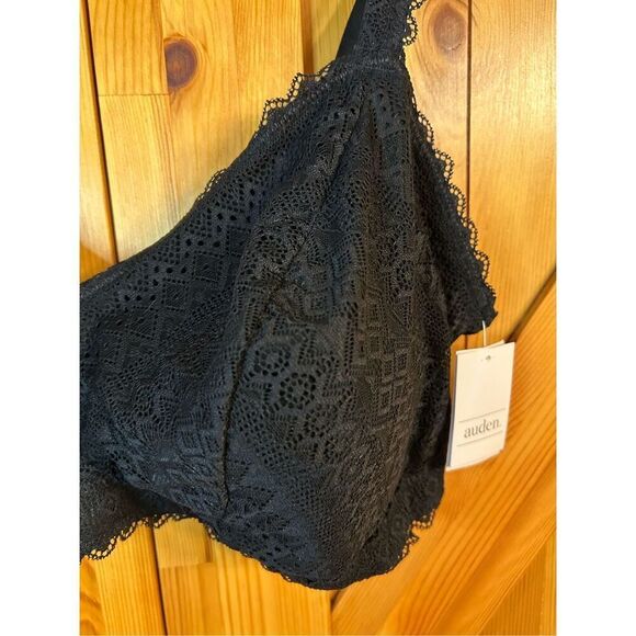 Auden Unlined Bralette Black Lace  Size 3X NWT (8042) - Picture 2 of 7